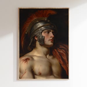 Renässansväggkonst, utskrivbar vintagekonst, tryck av Dark Academia, dekoration med porträtt av romerska soldater, porträtt av gladiatorer bild 4
