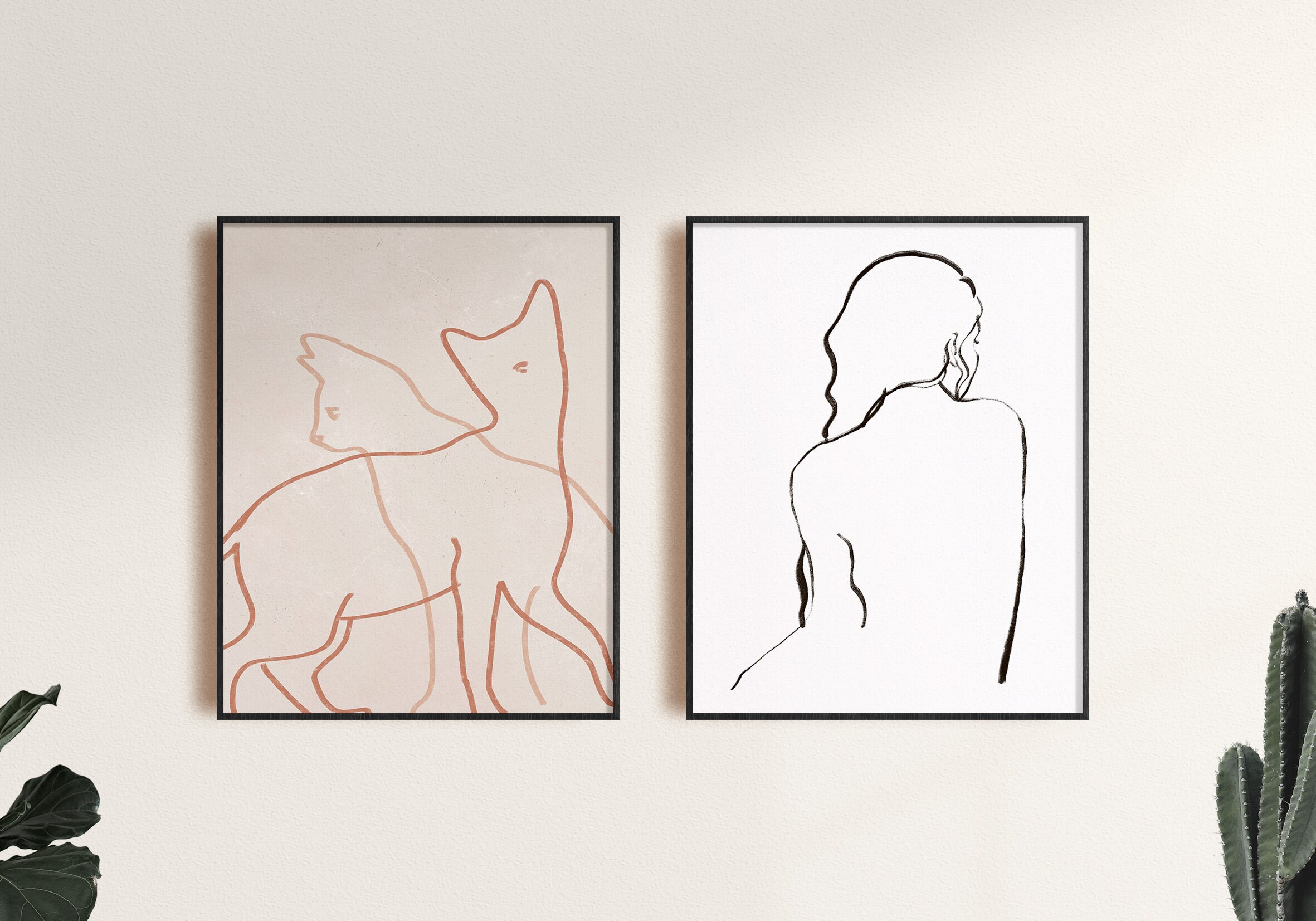 Minimalist Wall Art Woman Portrait Line Art Female Figure - Etsy