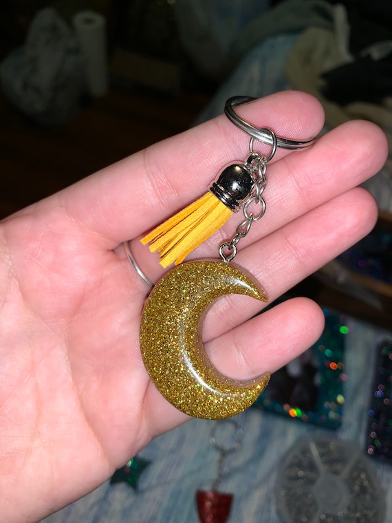 Resin Moon Keychain -  Canada