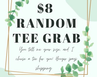 Camiseta misteriosa / Su elección de tamaño / Camisas sorpresa / Bolsa de agarre / Listo para enviar / Regalos para ella / Oferta del día / Aleatorio / Ropa