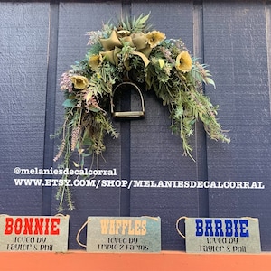 Personalisiertes Pferdeschild | Pferd Informationen | Im Besitz und geliebt | Pferde Geschenke | Kuhmädchen | Leben auf dem Bauernhof | Stallschild zum Aufhängen Pferdeshow