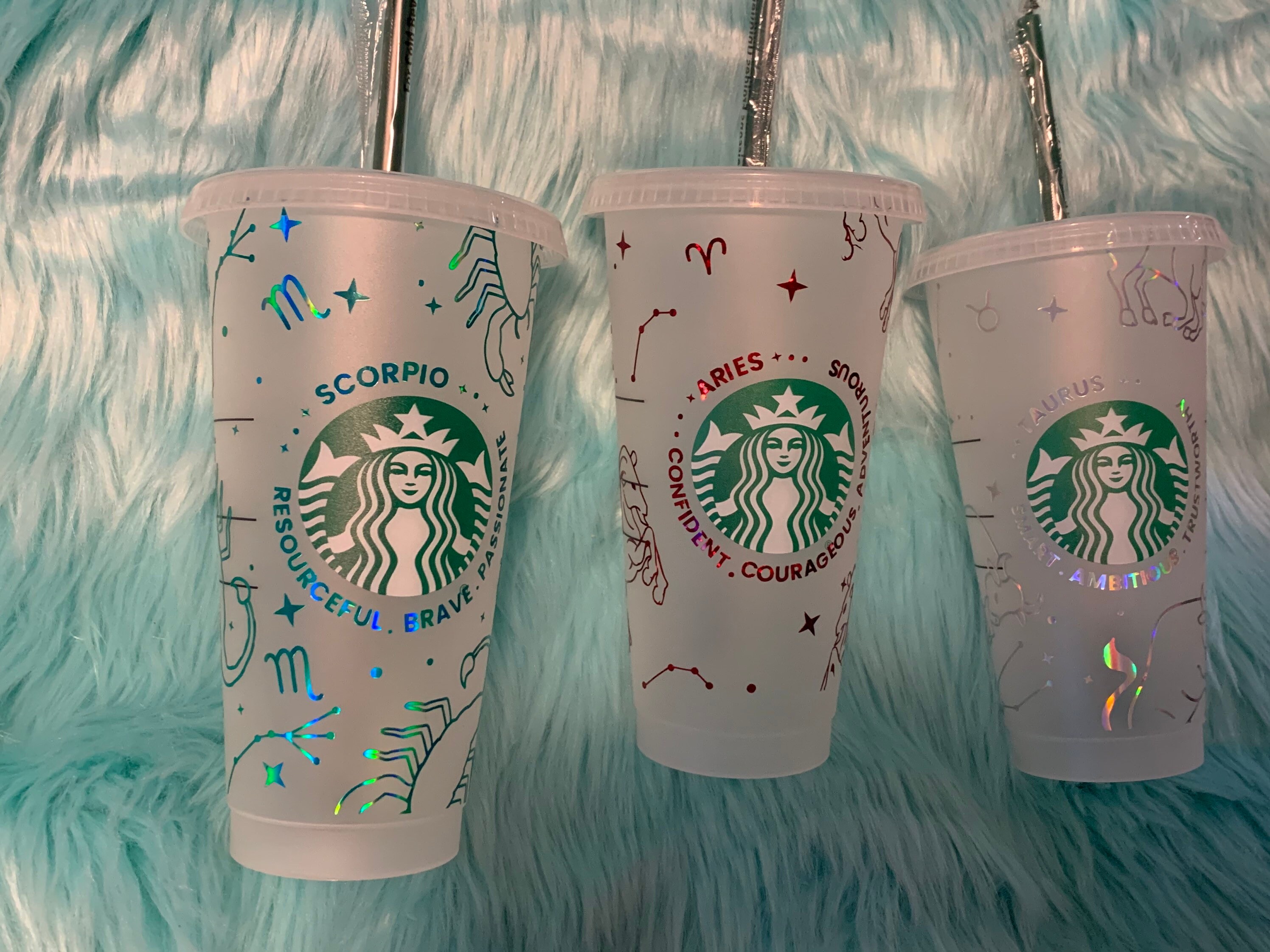 Zodiac Sign custom tumbler 24 oz cold cup Starbucks