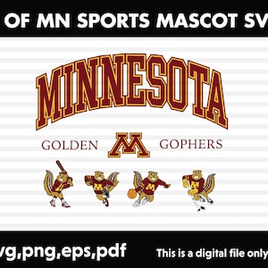 University of Minnesota Sports Mascot SVG/PNG