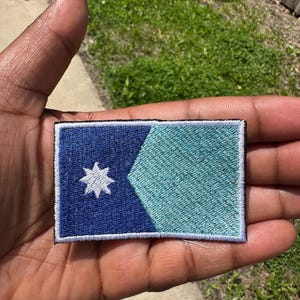 Minnesota State Flag Patch – 3” x 2” Iron-On / Sew-On Embroidered Patch