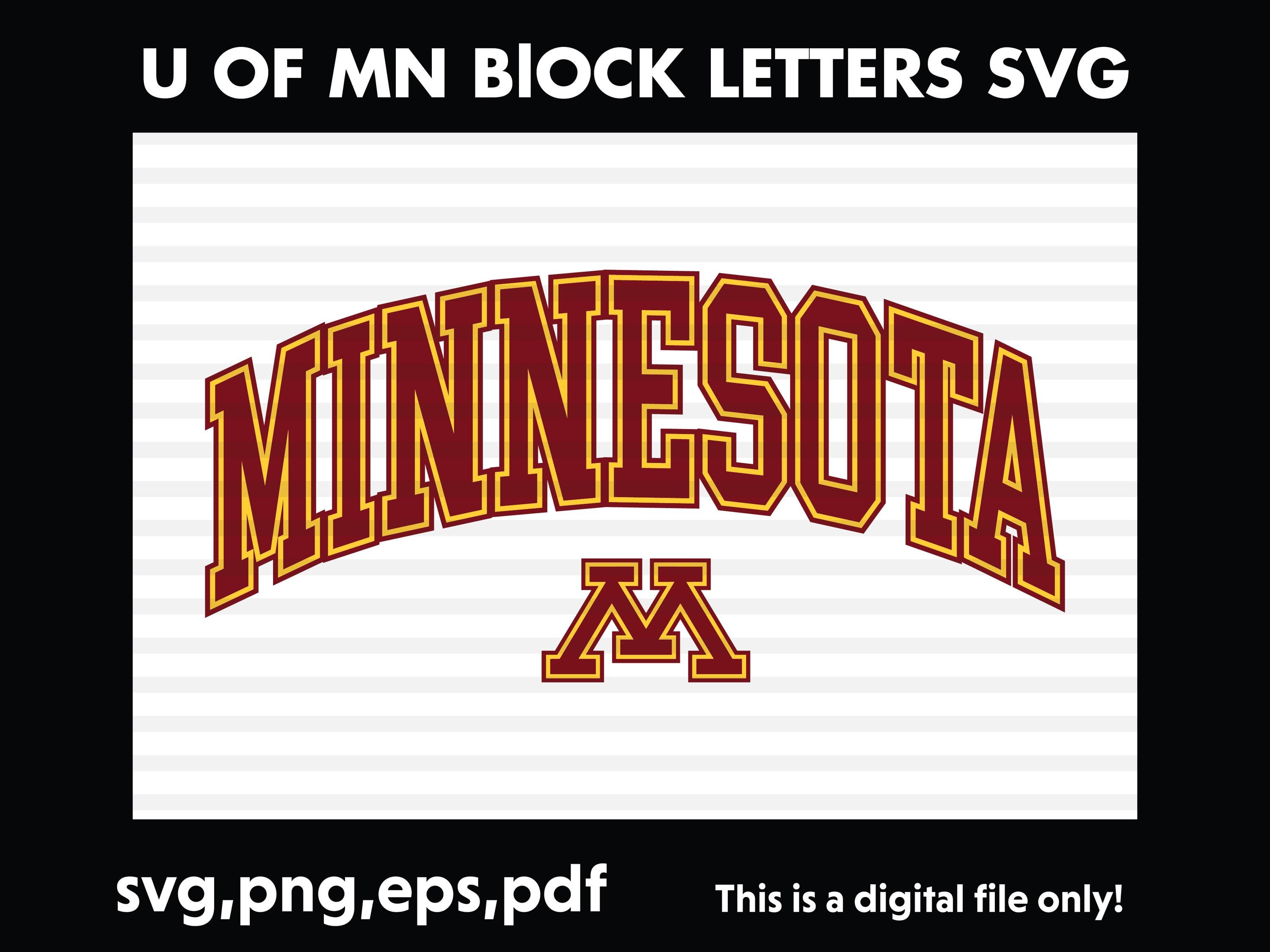 University of Minnesota College Block Letters SVG/PNG