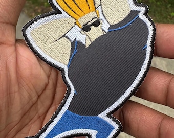 Johnny Bravo Cartoon Patch – 2.5” x 4” Sew-On or Iron-On Embroidered Badge