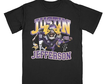 Justin Jefferson Vintage Bootleg Style Graphic Tee