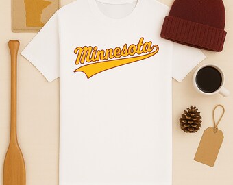 Minnesota Retro Script T-Shirt | Unisex State Pride Tee