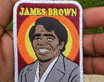 Godfather of Soul Patch “James Brown” – 2” x 4” Iron-On or Sew-On