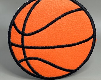 3.5” Basketball Appliqué Patch – Embroidered Sports Patch for Hats, Jackets & DIY