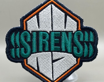 New York Sirens Inspired Embroidered Patch – 3.5" Hockey Style Iron-On Sports Patch