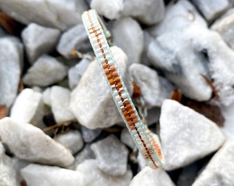 Mint Frosted Gingerbread Beaded Cuff