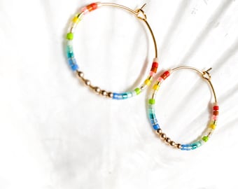 Seaglass Serenade Hoop Earrings