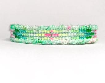 Sprinkled Twisted & Beaded Tribal cuff