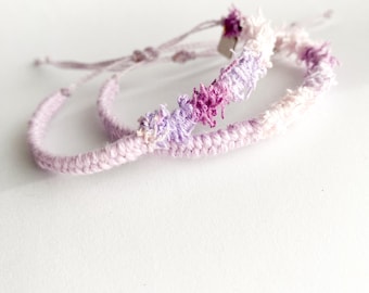 Lavender 1/2 & 1/2 Slim Tribal Cuff