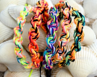 Neon Helix Twisted Cuffs