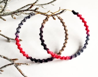 Cozy Cabin Twisted Tribal Hoop Earrings