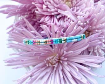 Spring Floral Beaded Cuff