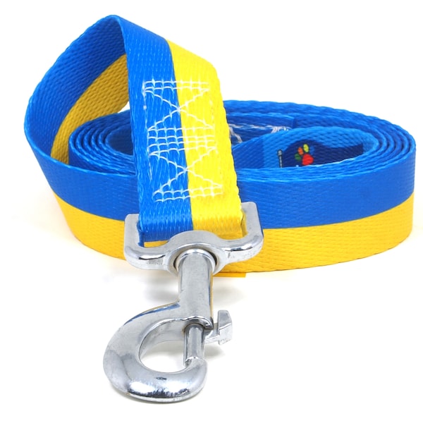 Dog Leash | Lead | Ukraine Flag | Ukrainian Colors | 6 foot | 4 foot | For Extra Large, Large, Medium, Small | Made in NJ, USA |