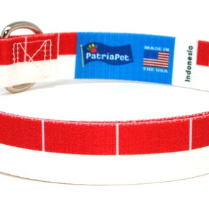 Indonesia Dog Collar | Indonesian Flag | Quick Release or Martingale Style | Made in NJ, USA