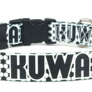 Dog Collar for the Soccer Fan | Kuwait Flag | Quick Release or Martingale Style | Made in NJ, USA