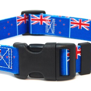 New Zealand Dog Collar | New Zealan  Flag | Quick Release or Martingale Style | Made in NJ, USA