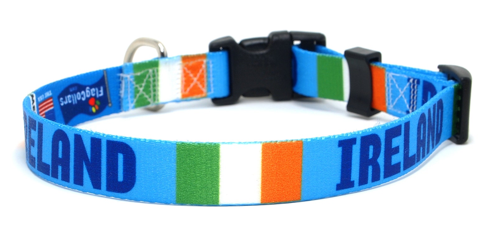 Dog Collar Ireland Flag and Name Adjustable Well Made Etsy