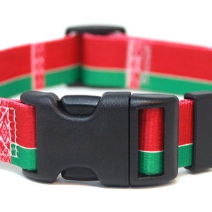 Belarus Dog Collar | Belarusian Flag | Quick Release or Martingale Style | Made in NJ, USA