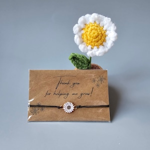 Teacher gifts, Teaching assistant, Nursery teacher, Appreciation gift, End of term gift, Daisy charm bracelet