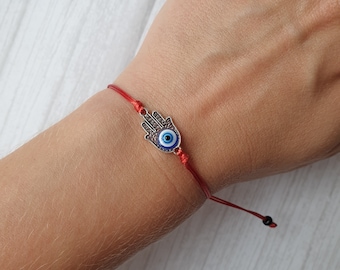 Evil eye bracelet, Protection bracelet, Nazar adjustable bracelet