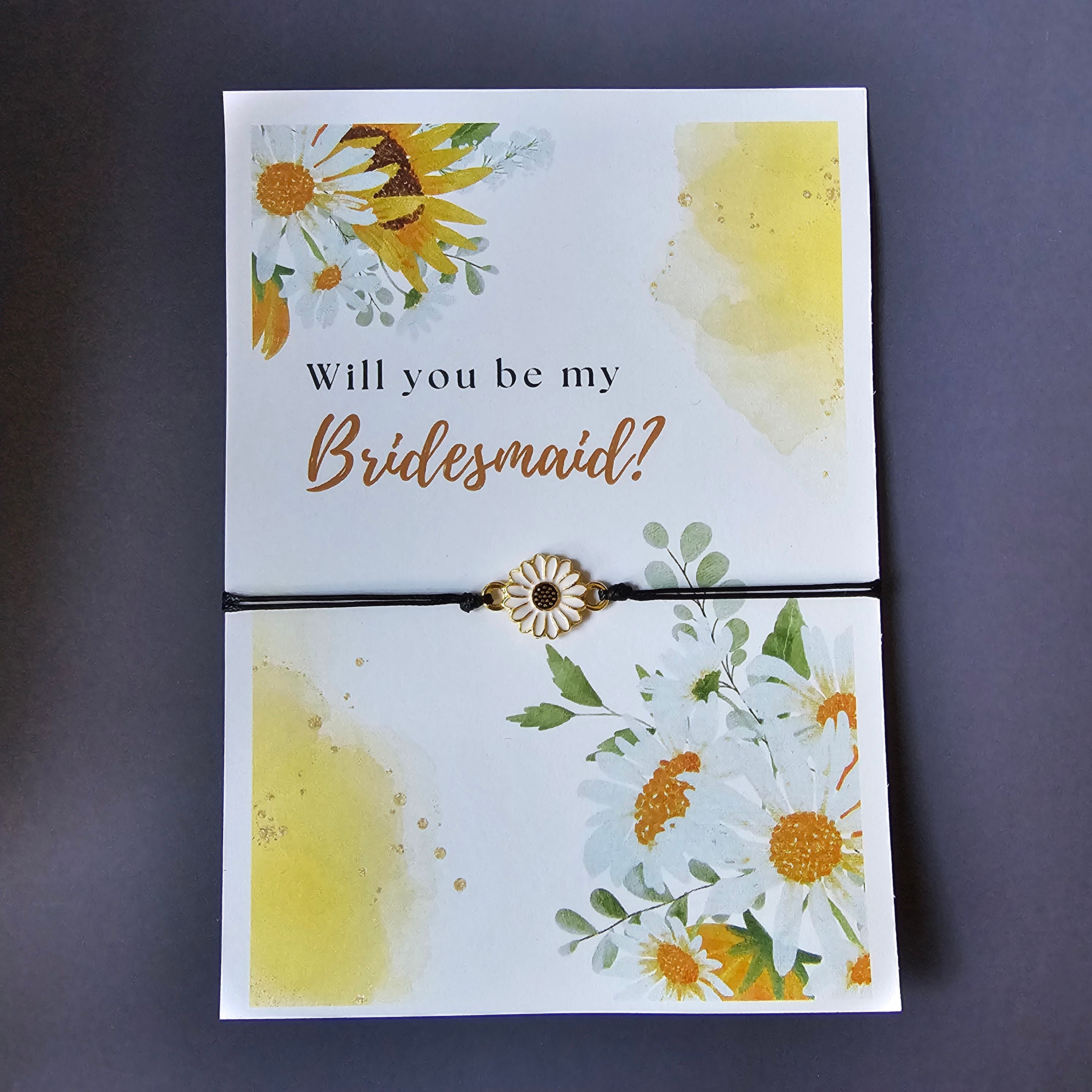 Will you be my bridesmaid / flower girl / maid of honour daisy bracelet Will you be my bridesmaid / flower girl / maid of honour daisy bracelet