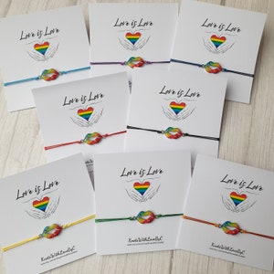 Gay pride bracelet, LGBTQ bracelet, rainbow bracelet, Love is Love gift,LGBT bracelet, Lesbian jewelry