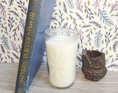 5oz Vintage Glass Jelly Jar Candle Soft Lemon Starburst, Juice Glass, Clean Fragrance