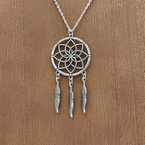Silver-Tone Western Dreamcatcher Necklace