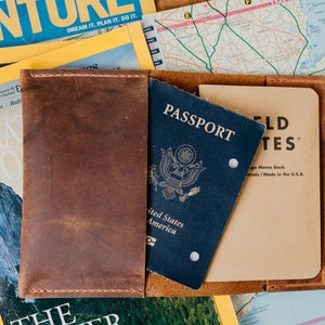 Leather Passport Case Field Notes Cover