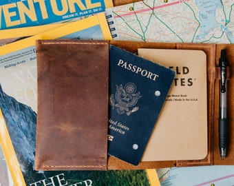 Leather Passport Case Field Notes Cover