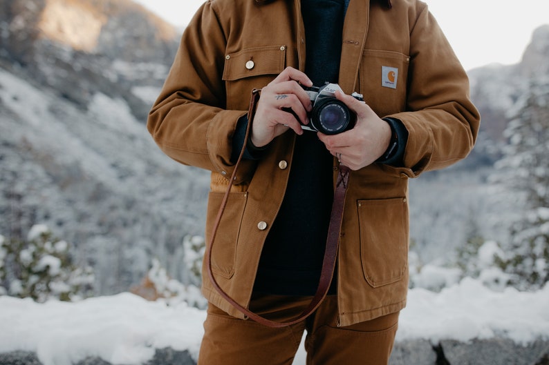 Simple Leather Camera Strap, Vintage Film Camera Starp, Thin Camera Strap image 5