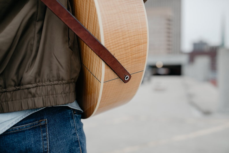 Legacy Leather Guitar Strap Handmade Guitar Strap Base Strap image 5