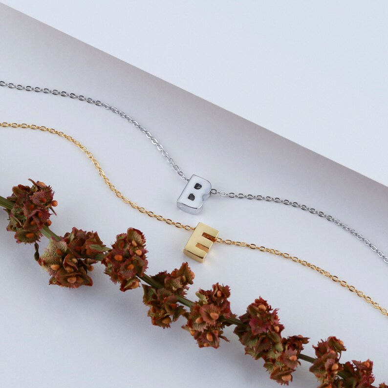 Wedding Necklace Custom Letter Necklace Mothers Day Gift Tiny Initial Necklace Personalized Bridesmaid Gift