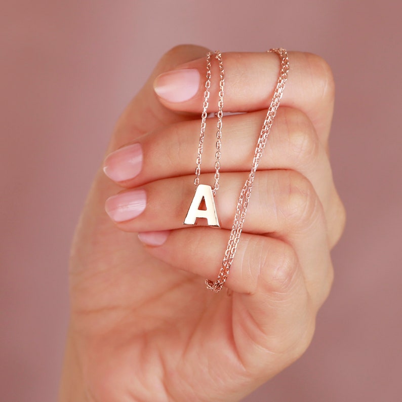 Wedding Necklace Custom Letter Necklace Mothers Day Gift Tiny Initial Necklace Personalized Bridesmaid Gift