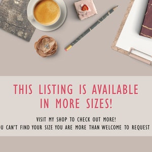 May include: A text graphic with the words "THIS LISTING IS AVAILABLE IN MORE SIZES! VISIT MY SHOP TO CHECK OUT MORE! IF YOU CAN'T FIND YOUR SIZE YOU ARE MORE THAN WELCOME TO REQUEST IT &hearts;"