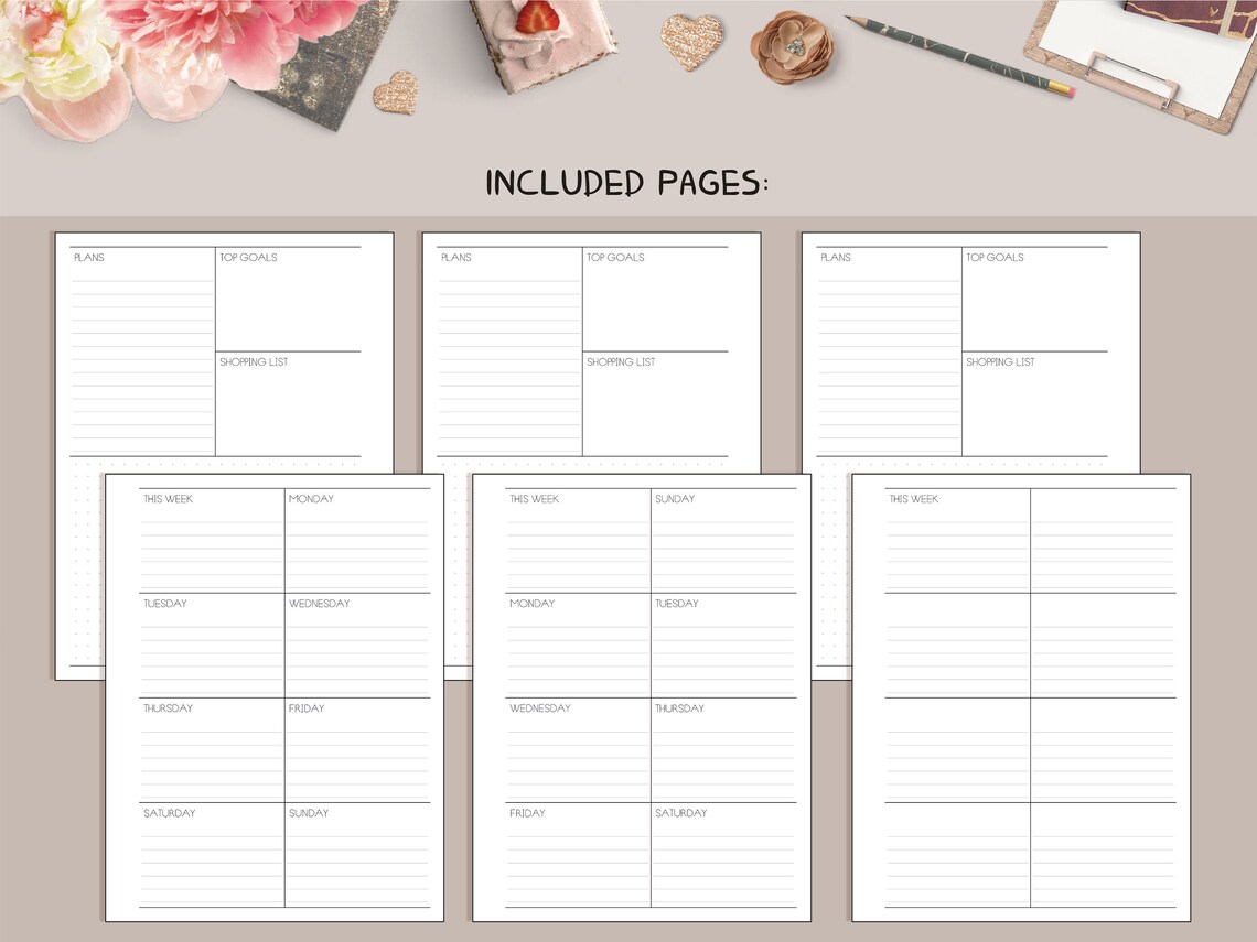 Planner Dashboard Printable