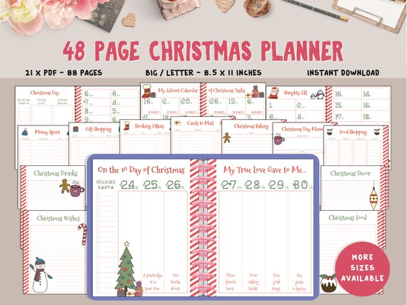 Christmas Planner Printable Big Planner Pages / Letter Size - Etsy Christmas Planner Printable Big Planner Pages / Letter Size - Etsy