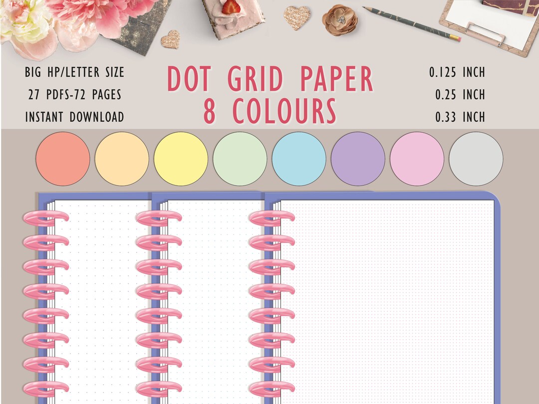 Dot Grid Paper Printable, Big Planner Printable / Letter Size Planner ...