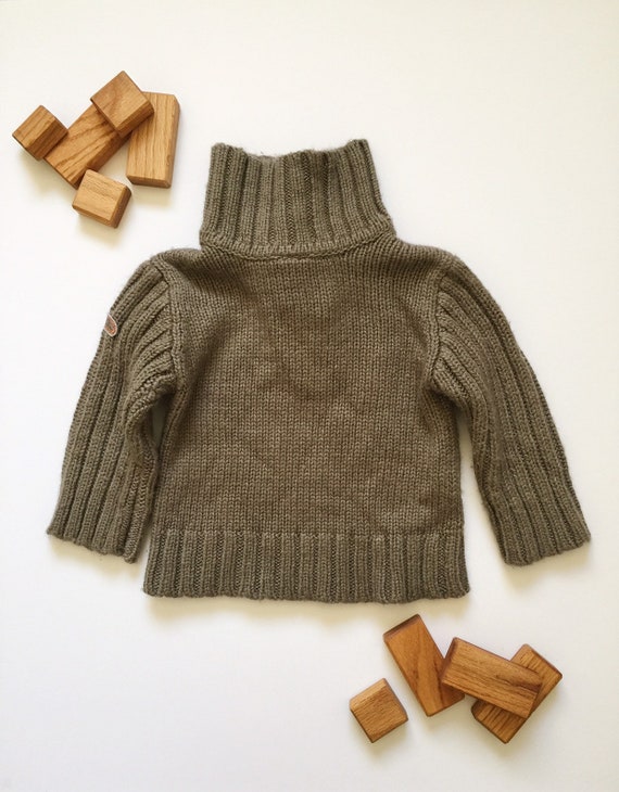 patch knit sweater