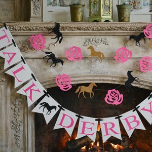 Talk Derby To Me Banner: Kentucky Derby Party Decorations
