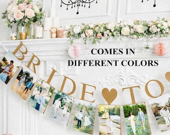 Bride to be Photo Banner, Bachelorette Party Decorations, Bridal shower memories