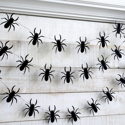 Spider Garland Halloween Decorations Spider Banner Black | Etsy