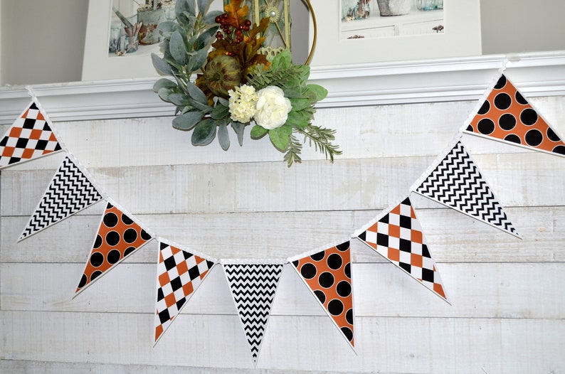 Halloween Garland Halloween Mantle Decorations, Halloween Banner Halloween Bunting