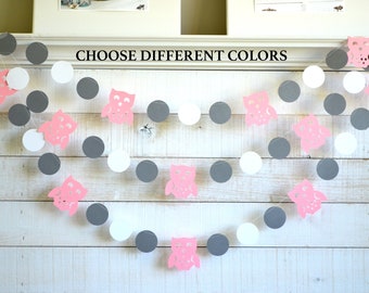 Owl Garland: Cardstock Baby Shower or Nursery Decor